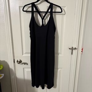 Patagonia Athletic Outdoor Stretch Tank Dress Black All Weather Women's Size XL